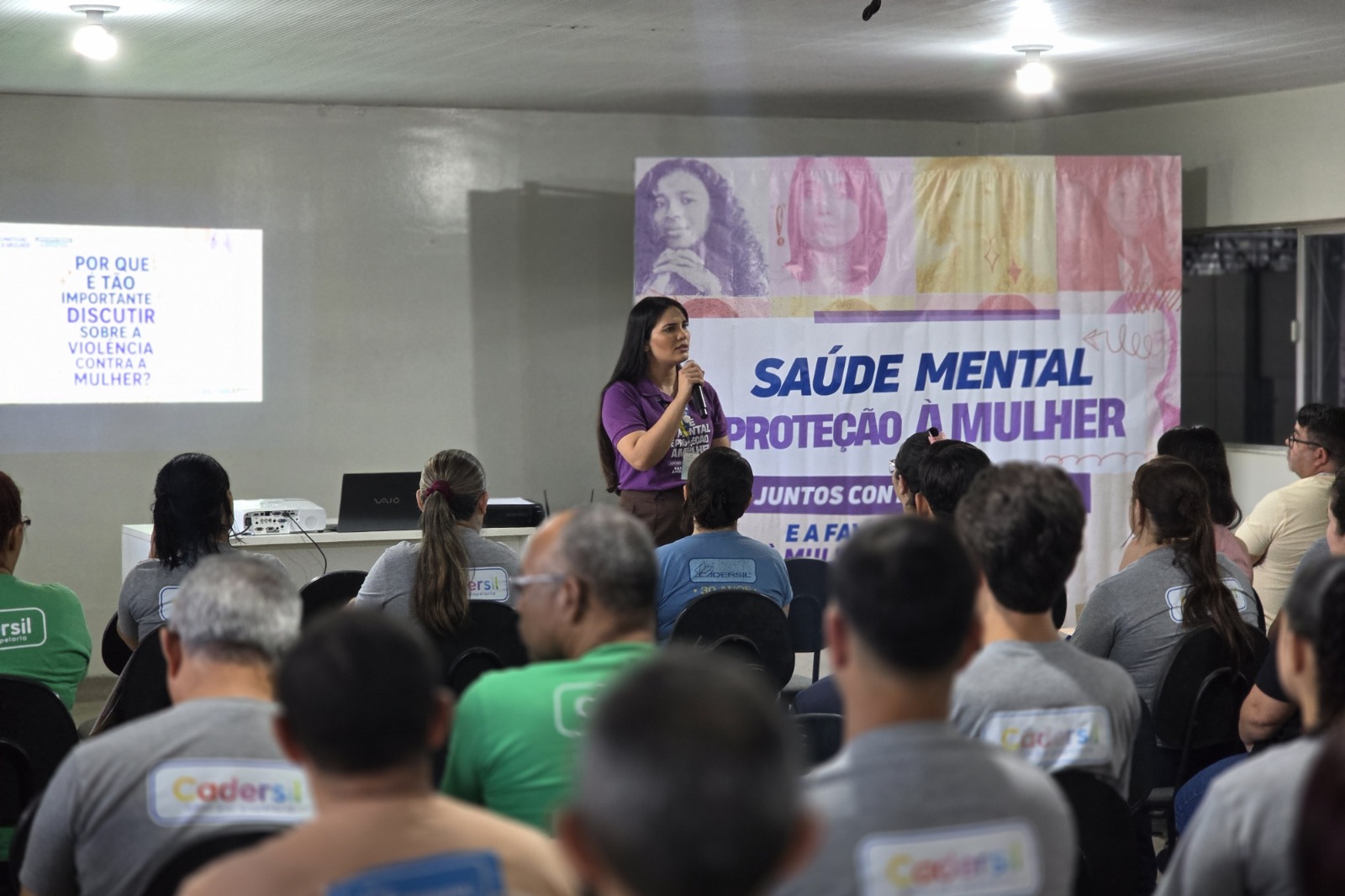 SESI Paraíba promove palestra na Cadersil sobre saúde mental e enfrentamento da violência contra a mulher