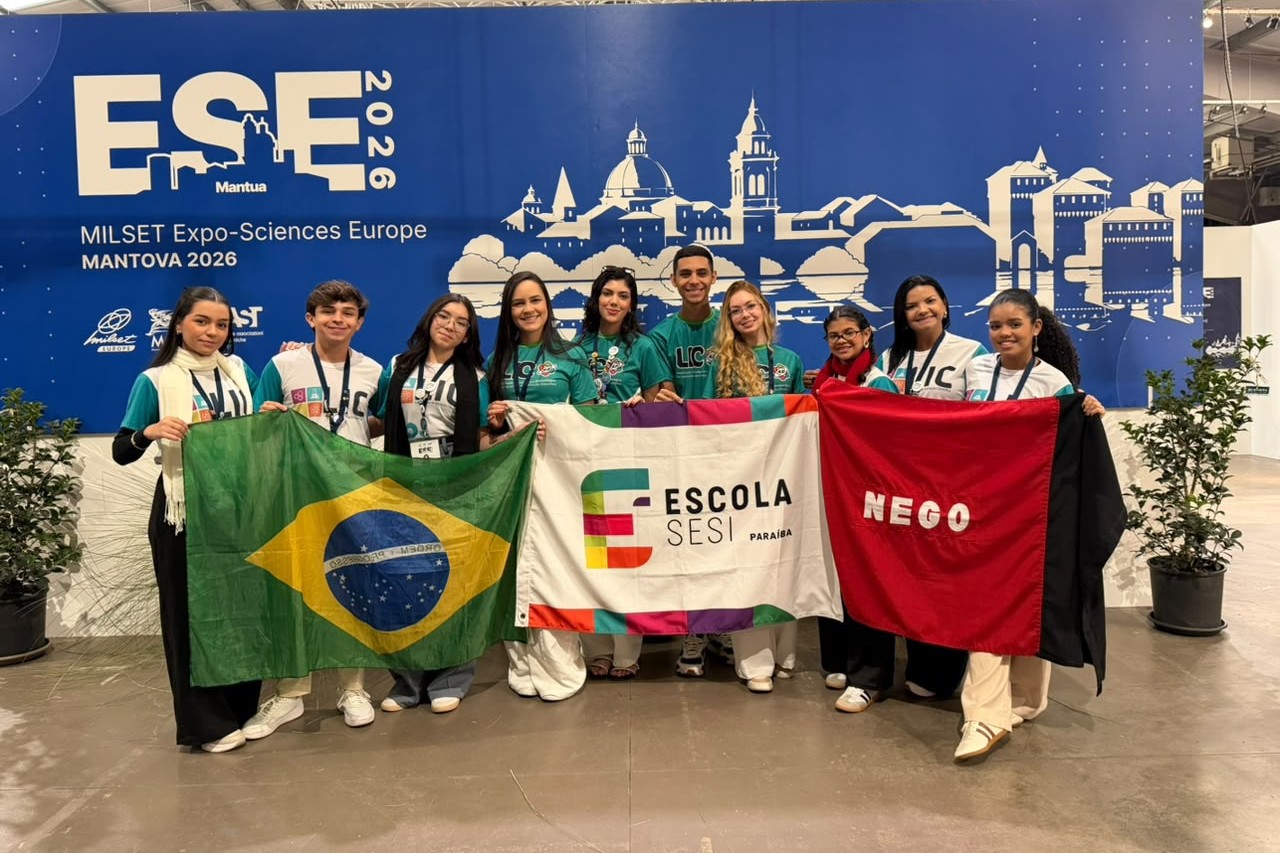 Alunos da Escola SESI Paraíba participam de feira internacional na Itália